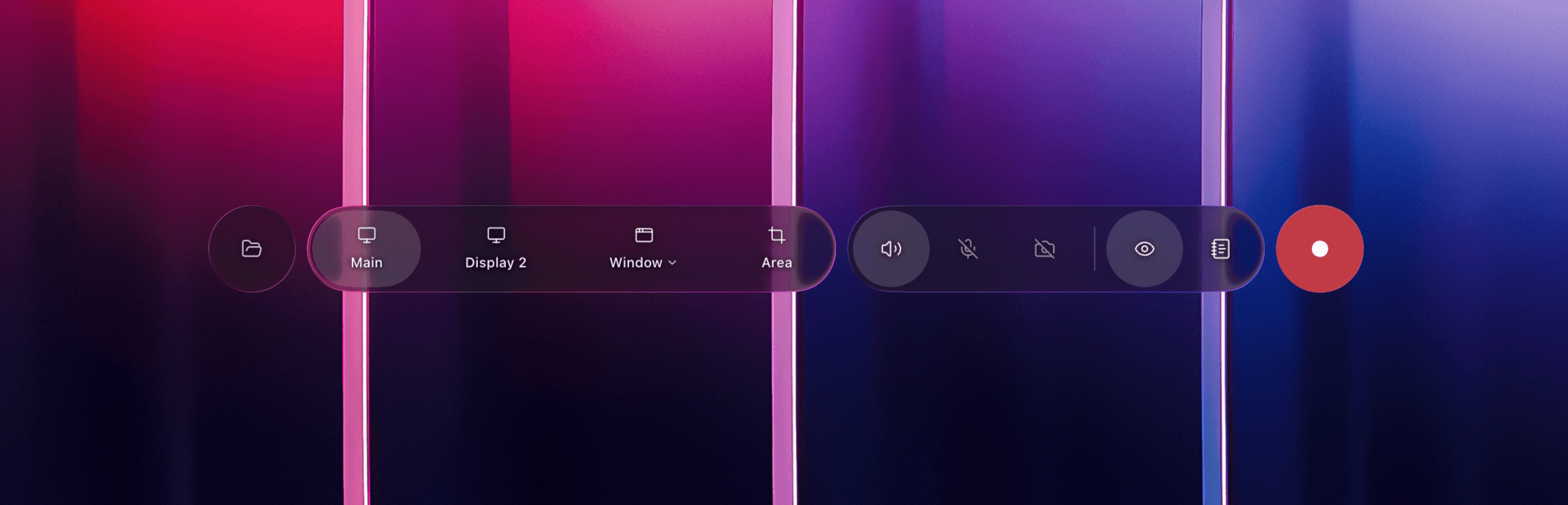bokeh recording dock interface